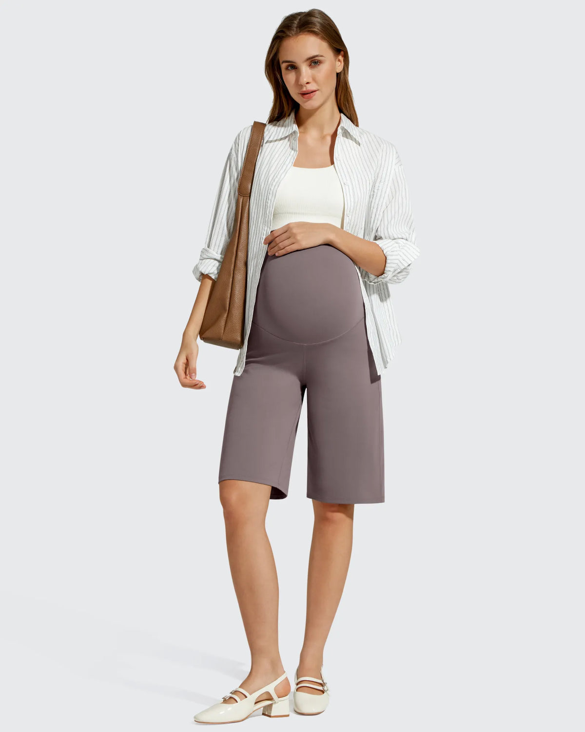 G4Free - BareFeel Maternity Bermuda Wide Leg Shorts -GF26EY793A001A-S-GF26EY793A001B-M-GF26EY793A001D-XL-GF26EY793A001C-L-GF26EY793A001E-XXL