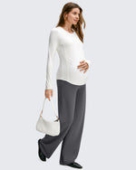 G4Free - BareFeel Maternity Casual Pockets Wide-Leg Pants -GF25JY593AF-XS-GF25JY594AF-XS-GF25JY595AF-XS-GF25JY593AA-S-GF25JY594AA-S