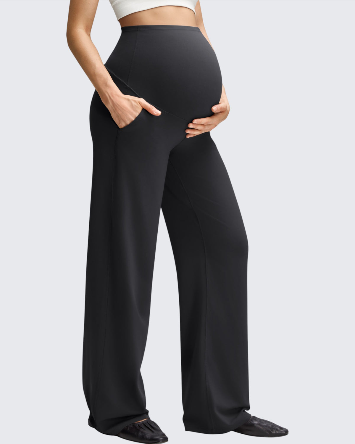 G4Free - BareFeel Maternity Casual Pockets Wide-Leg Pants -GF25JY593AF-XS-GF25JY594AF-XS-GF25JY595AF-XS-GF25JY593AA-S-GF25JY594AA-S