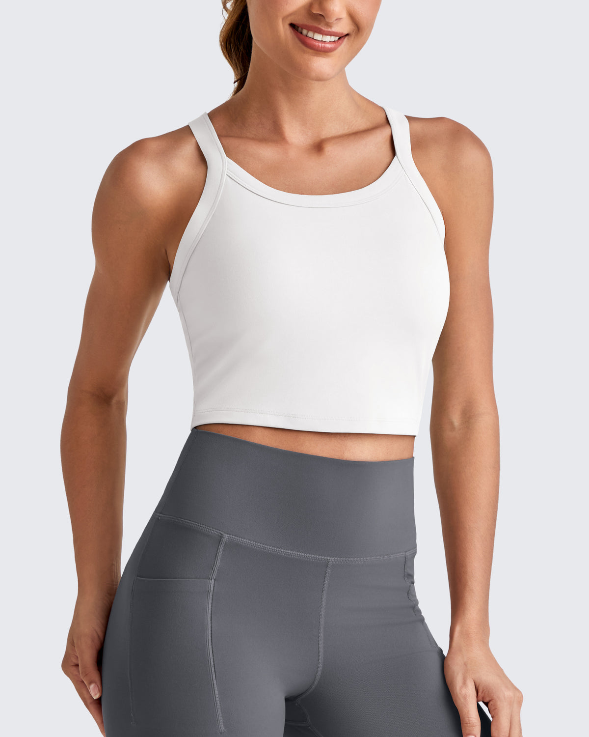 G4Free - BareFeel Racerback Cropped Sports Bra -GF25L448CA-S
