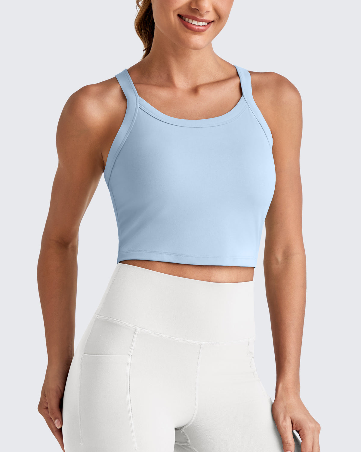 G4Free - BareFeel Racerback Cropped Sports Bra -GF25L448CA-S