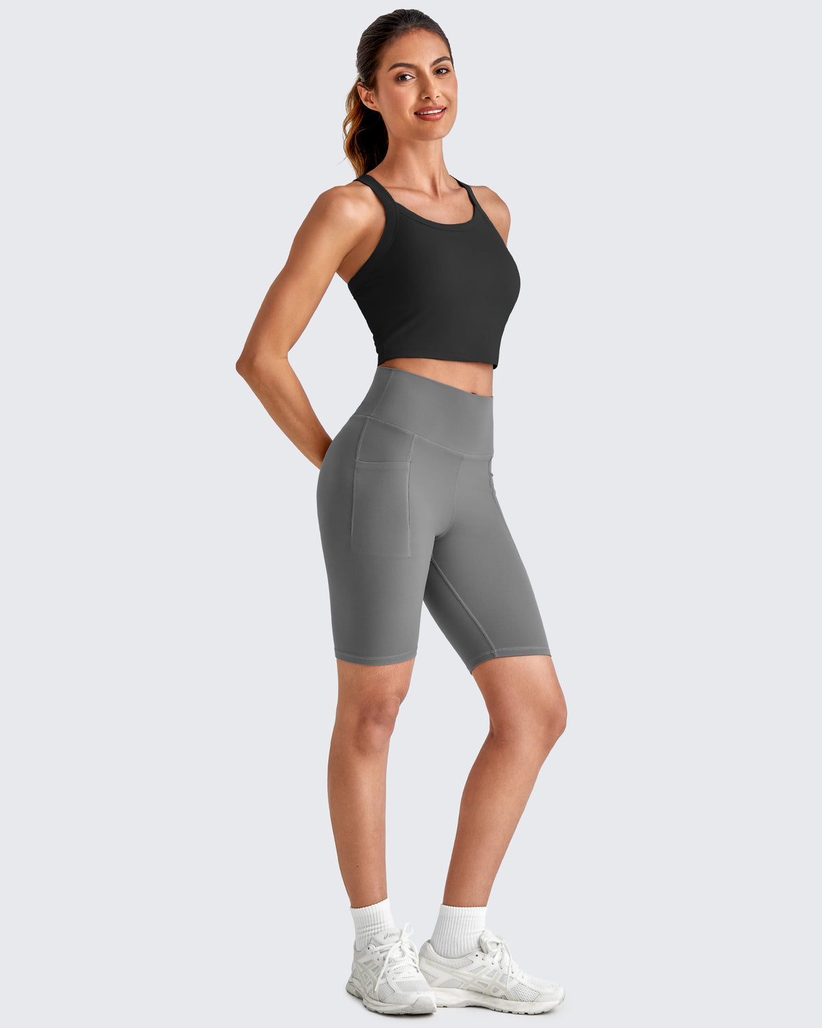 G4Free - BareFeel Racerback Cropped Sports Bra -GF25L448CA-S-GF25L448CB-M-GF25L448CC-L-GF25L448CD-XL-GF25L448CF-XS