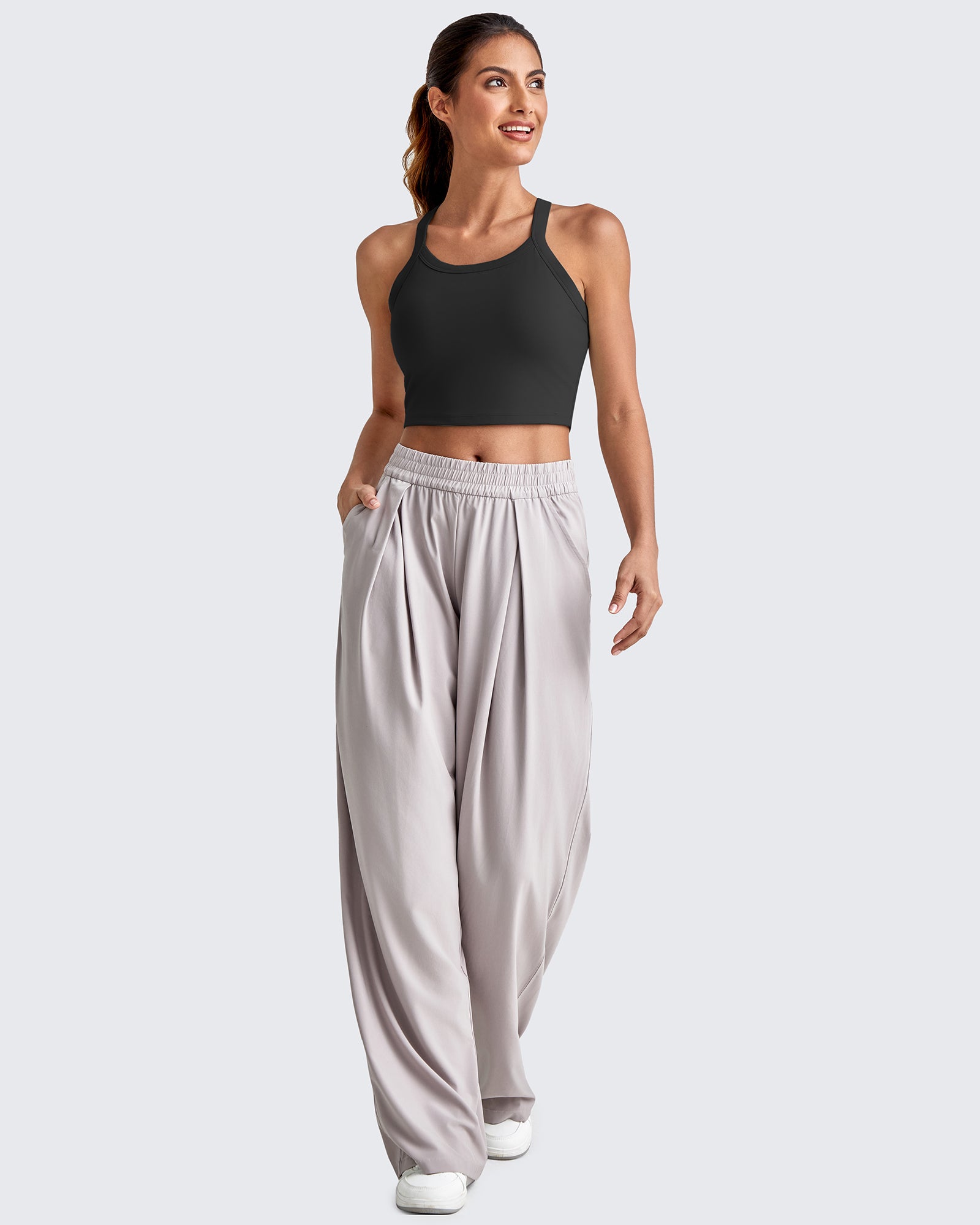 G4Free - BareFeel Racerback Cropped Sports Bra -GF25L448CA-S-GF25L448CB-M-GF25L448CC-L-GF25L448CD-XL-GF25L448CF-XS