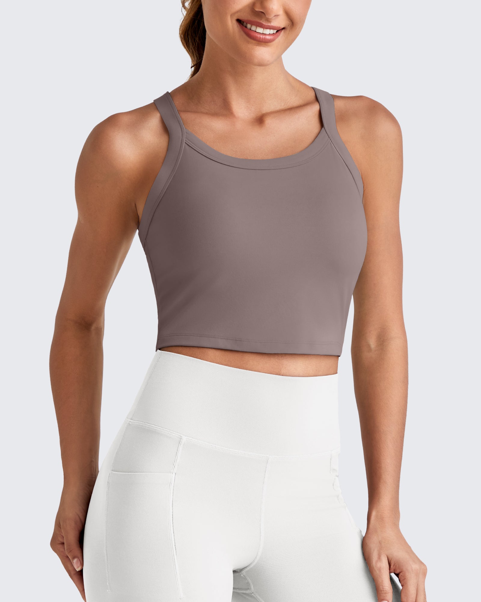 G4Free - BareFeel Racerback Cropped Sports Bra -GF25L448CA-S-GF25L448CB-M-GF25L448CC-L-GF25L448CD-XL-GF25L448CF-XS