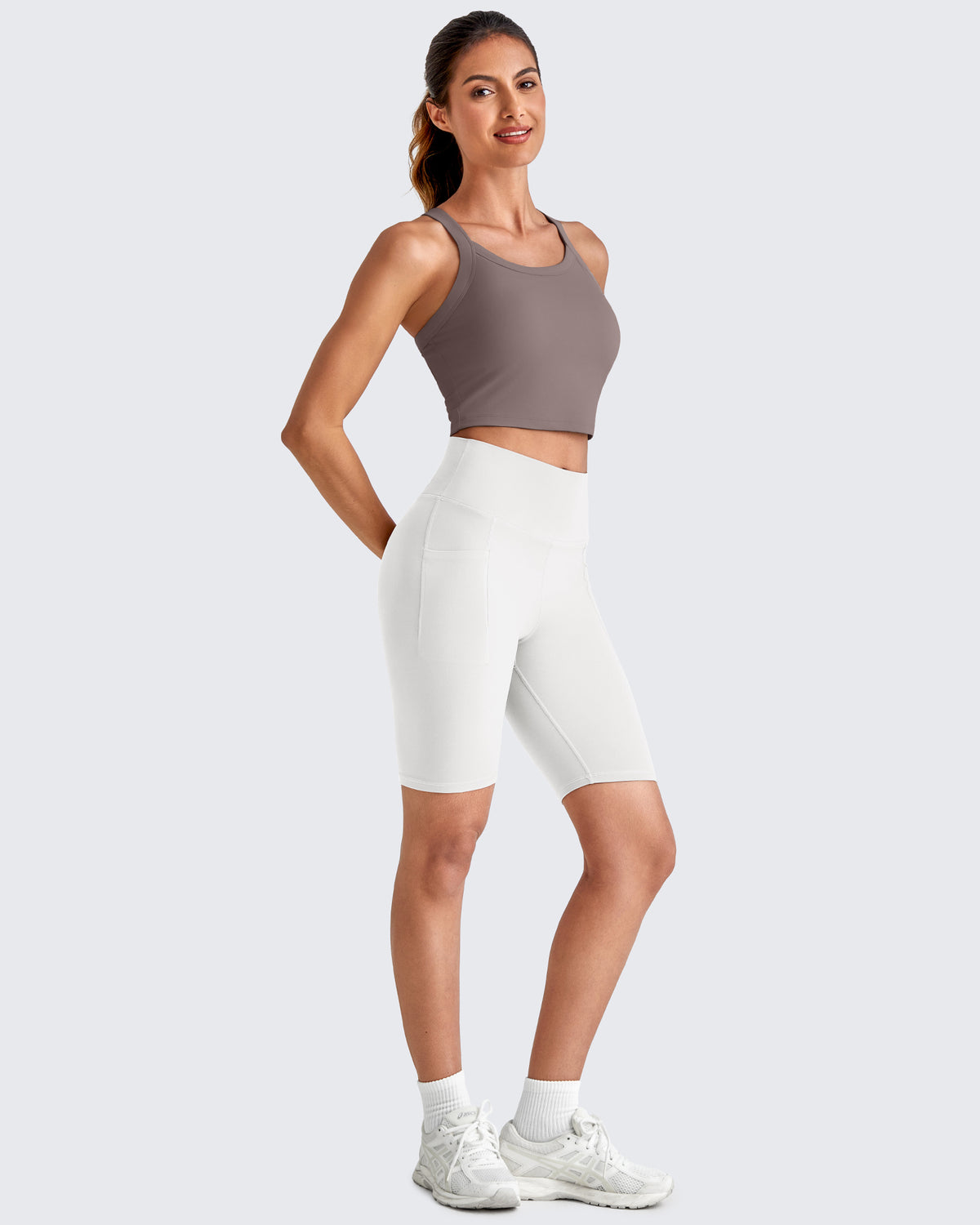 G4Free - BareFeel Racerback Cropped Sports Bra -GF25L448CA-S-GF25L448CB-M-GF25L448CC-L-GF25L448CD-XL-GF25L448CF-XS