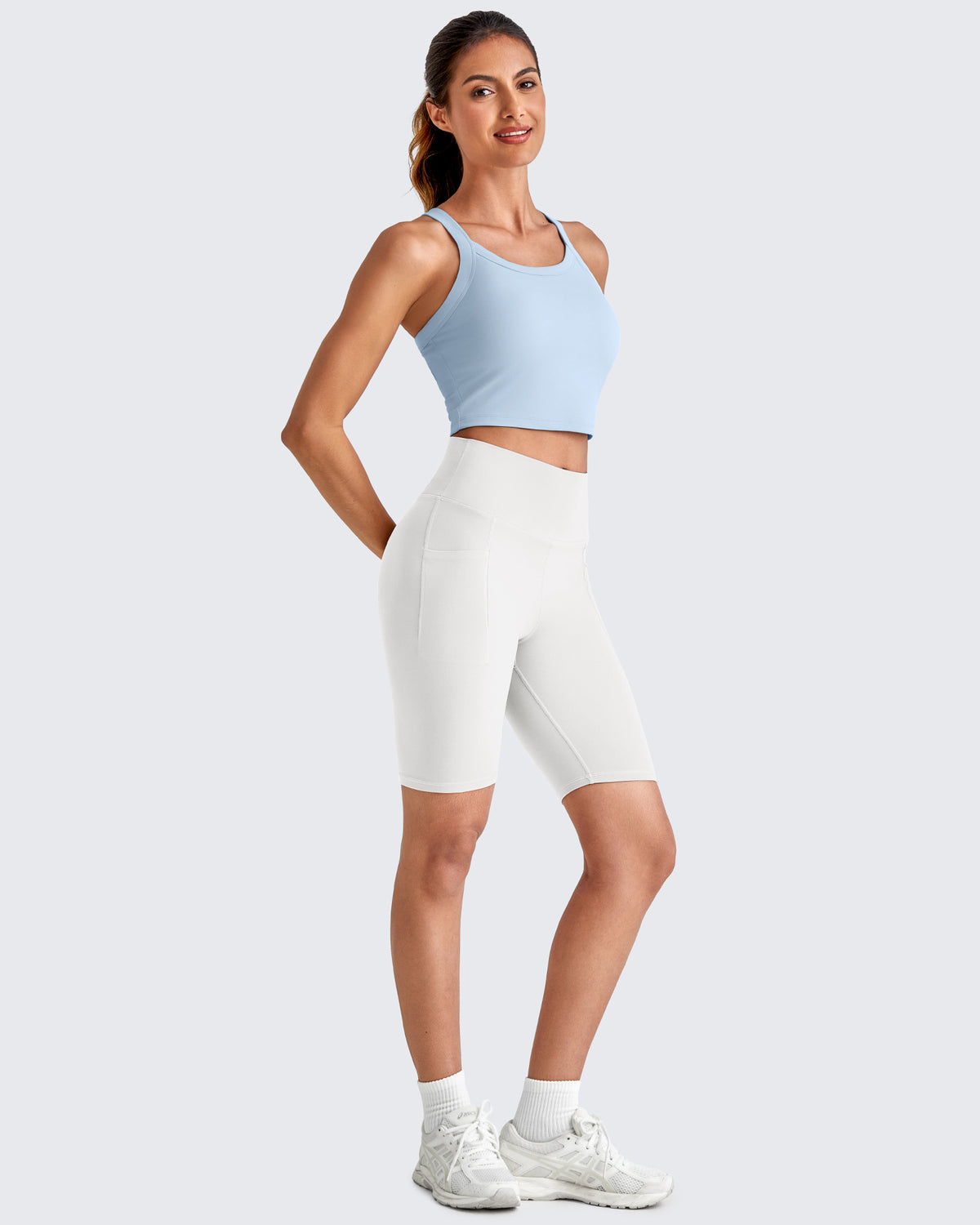 G4Free - BareFeel Racerback Cropped Sports Bra -GF25L448CA-S-GF25L448CB-M-GF25L448CC-L-GF25L448CD-XL-GF25L448CF-XS