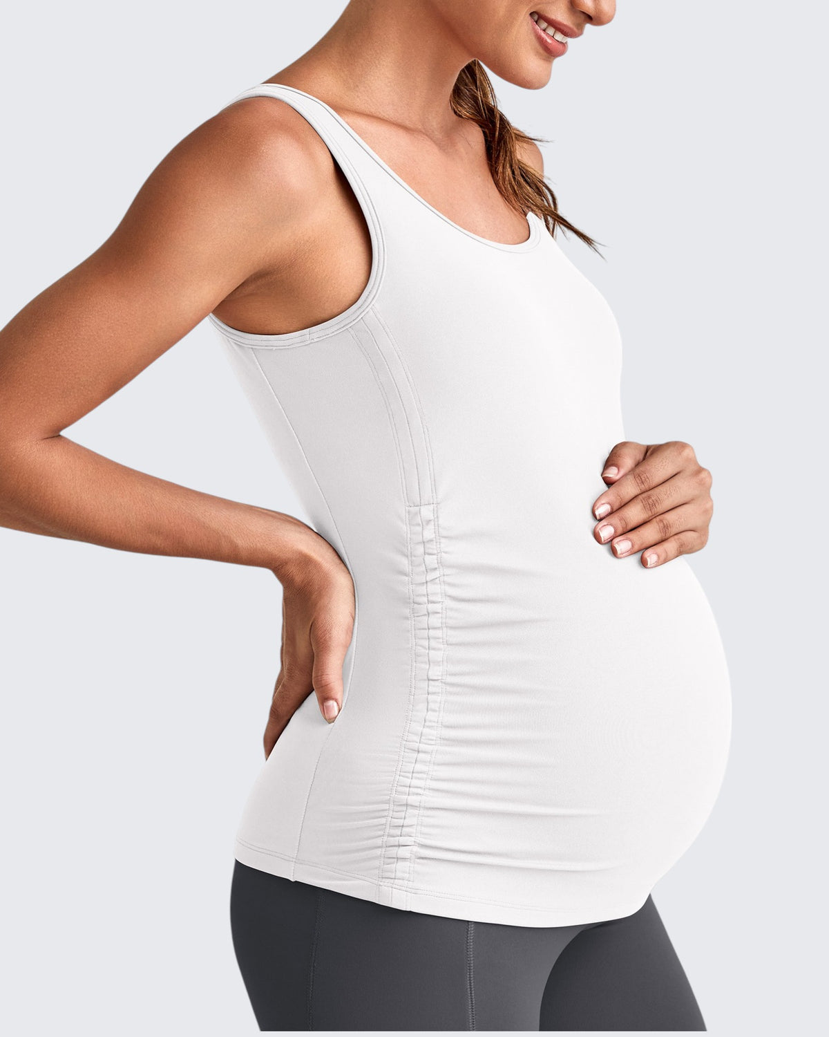 G4Free - BareFeel Ruched Workout Pregnancy Tank -GF25LY405FA-S