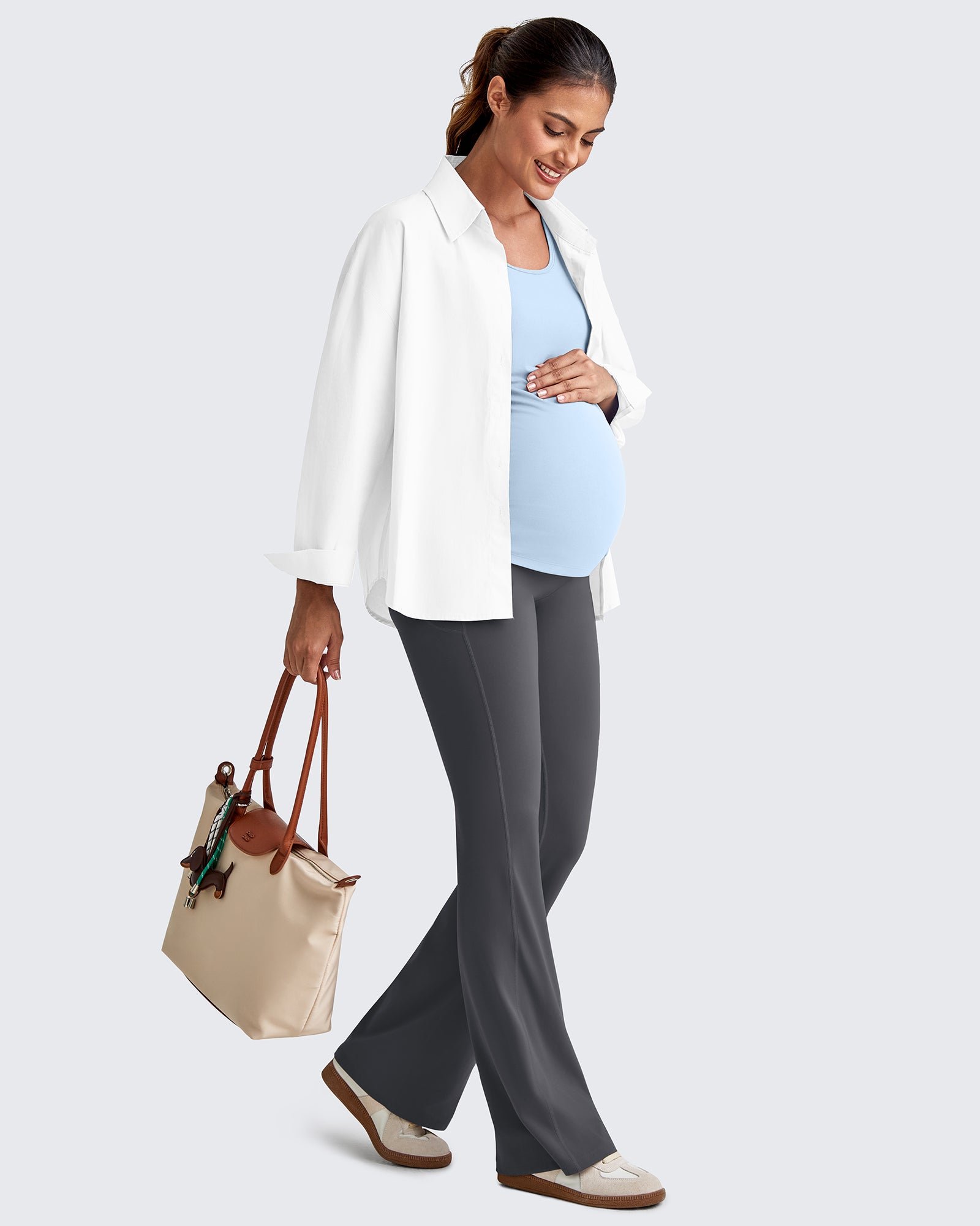 G4Free - BareFeel Ruched Workout Pregnancy Tank -GF25LY405FA-S-GF25LY405FB-M-GF25LY405FC-L-GF25LY405FD-XL-GF25LY405FF-XS