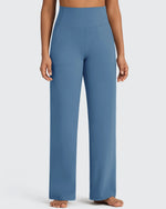G4Free - BareFeel Seamless High-Waist Dressy Wide Leg Pants -GF24J241IA-S