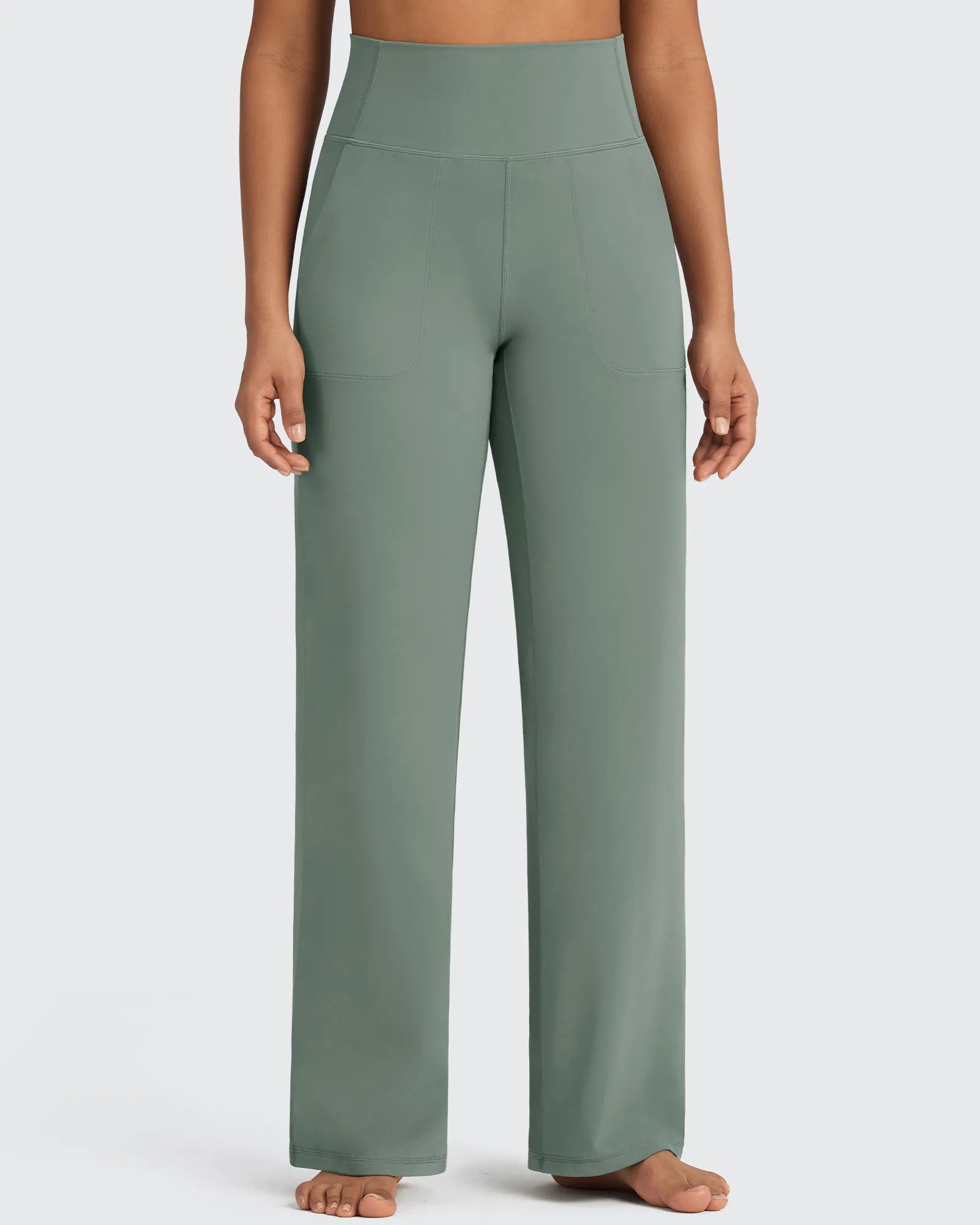 G4Free - BareFeel Seamless High-Waist Dressy Wide Leg Pants -GF24J241IA-S