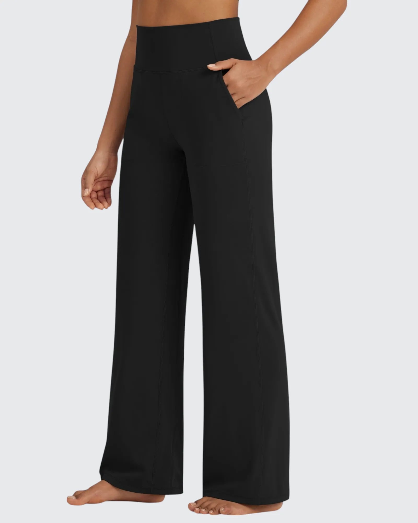 G4Free - BareFeel Seamless High-Waist Dressy Wide Leg Pants -GF24J241IA-S