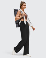G4Free - BareFeel Side Pleated V Waist Wide Leg Yoga Pants -GF25J596AA-S-GF25J597AA-S-GF25J598AA-S-GF25J596AB-M-GF25J597AB-M