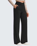 G4Free - BareFeel Side Pleated V Waist Wide Leg Yoga Pants -GF25J596AA-S-GF25J597AA-S-GF25J598AA-S-GF25J596AB-M-GF25J597AB-M