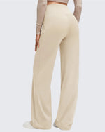 G4Free - BareFeel Side Pleated V Waist Wide Leg Yoga Pants -GF25J596AA-S-GF25J597AA-S-GF25J598AA-S-GF25J596AB-M-GF25J597AB-M