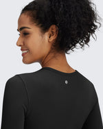 G4Free - BareFeel Slim High Crew Neck Cropped Long Sleeve -GF24B234EA-S-GF24B234EB-M-GF24B234EC-L-GF24B234ED-XL-GF24B234AA-S