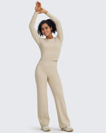 G4Free - BareFeel Slim High Crew Neck Cropped Long Sleeve -GF24B234EA-S-GF24B234EB-M-GF24B234EC-L-GF24B234ED-XL-GF24B234AA-S