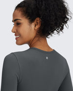 G4Free - BareFeel Slim High Crew Neck Cropped Long Sleeve -GF24B234EA-S-GF24B234EB-M-GF24B234EC-L-GF24B234ED-XL-GF24B234AA-S