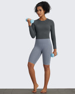 G4Free - BareFeel Slim High Crew Neck Cropped Long Sleeve -GF24B234EA-S-GF24B234EB-M-GF24B234EC-L-GF24B234ED-XL-GF24B234AA-S