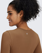 G4Free - BareFeel Slim High Crew Neck Cropped Long Sleeve -GF24B234EA-S-GF24B234EB-M-GF24B234EC-L-GF24B234ED-XL-GF24B234AA-S