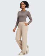 G4Free - BareFeel Slim High Crew Neck Cropped Long Sleeve -GF24B234EA-S-GF24B234EB-M-GF24B234EC-L-GF24B234ED-XL-GF24B234AA-S