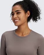 G4Free - BareFeel Slim High Crew Neck Cropped Long Sleeve -GF24B234EA-S-GF24B234EB-M-GF24B234EC-L-GF24B234ED-XL-GF24B234AA-S