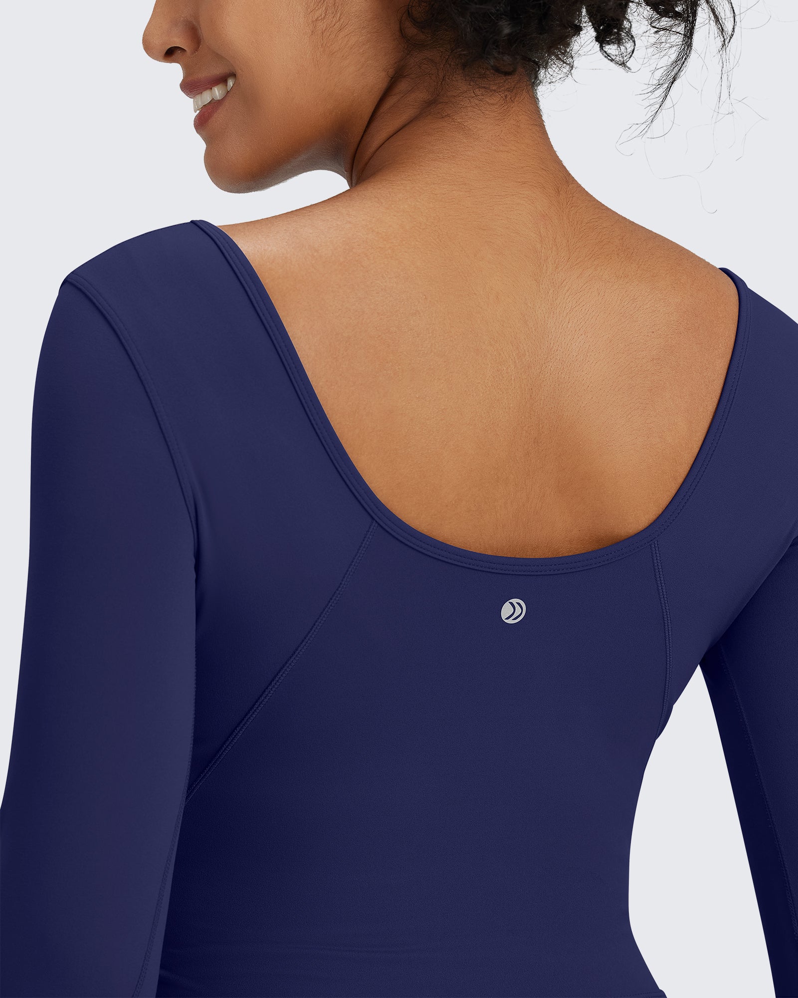 G4Free - BareFeel Slim Scoop Neck Open Back Long Sleeve -GF24B233AA-S