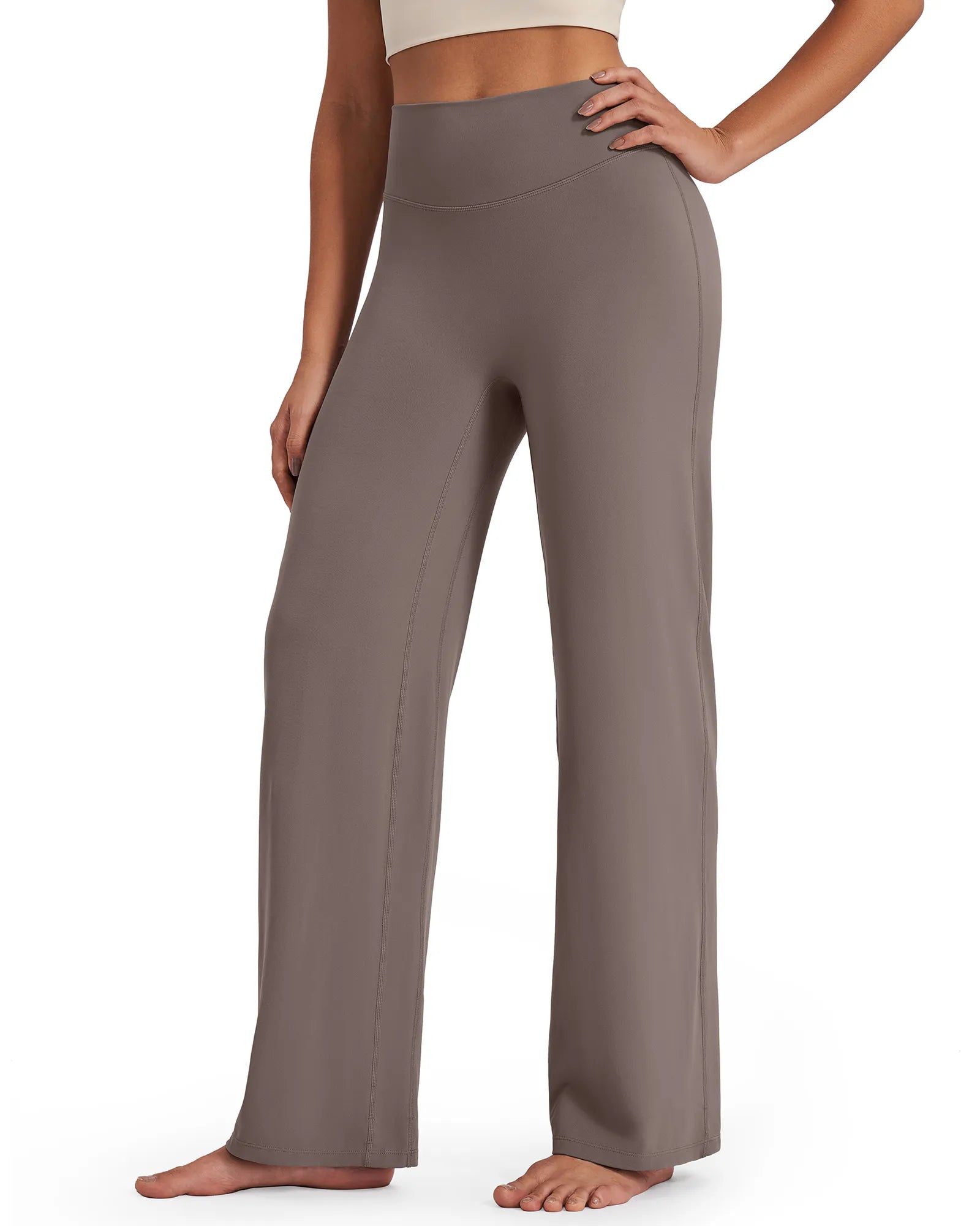 G4Free - BareFeel Wide Leg High-Waisted Pants Petite -GF24J247FA-S