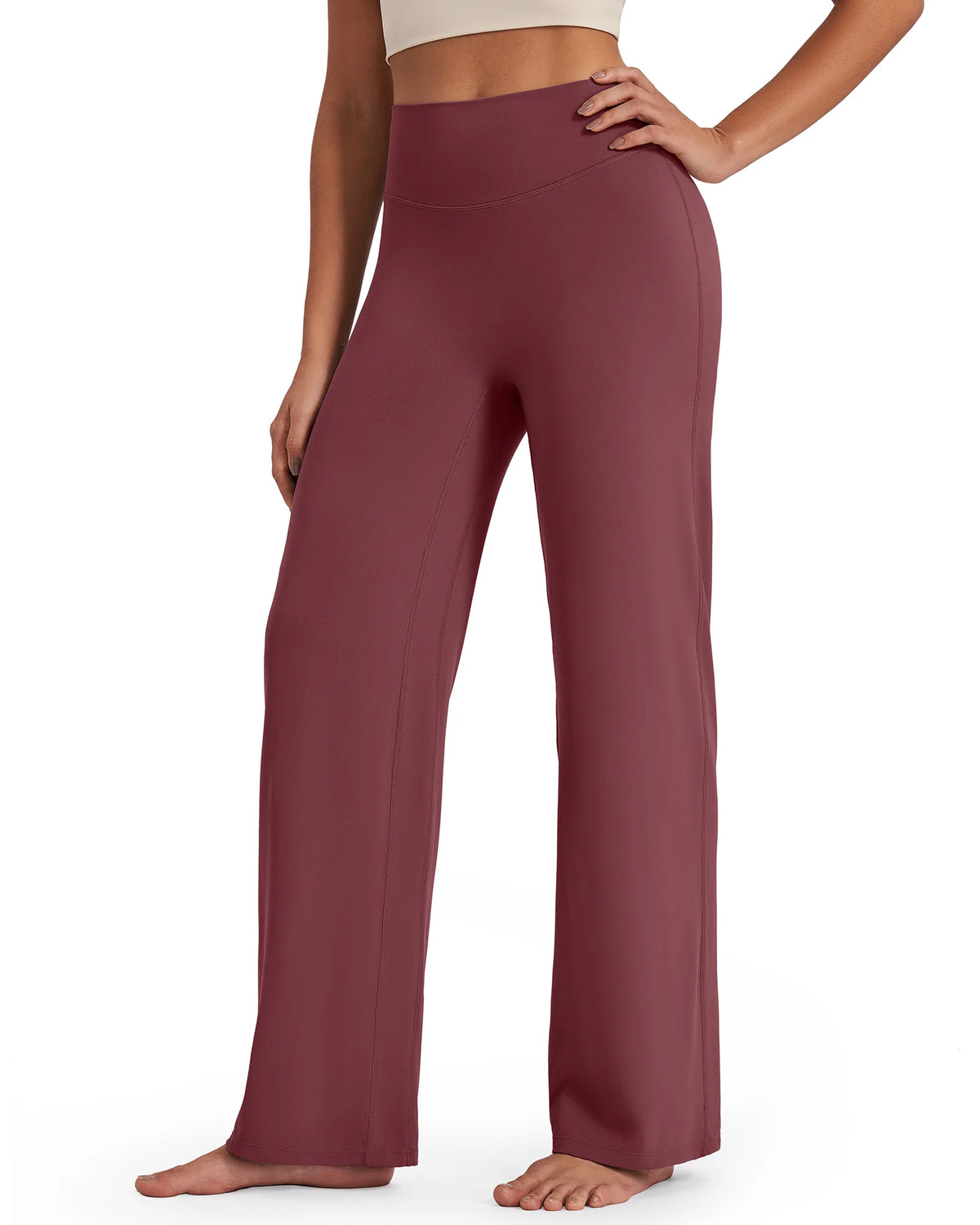 G4Free - BareFeel Wide Leg High-Waisted Pants Petite -GF24J247FA-S-GF24J247FB-M-GF24J247FC-L-GF24J247FD-XL-GF24J247FE-XXL