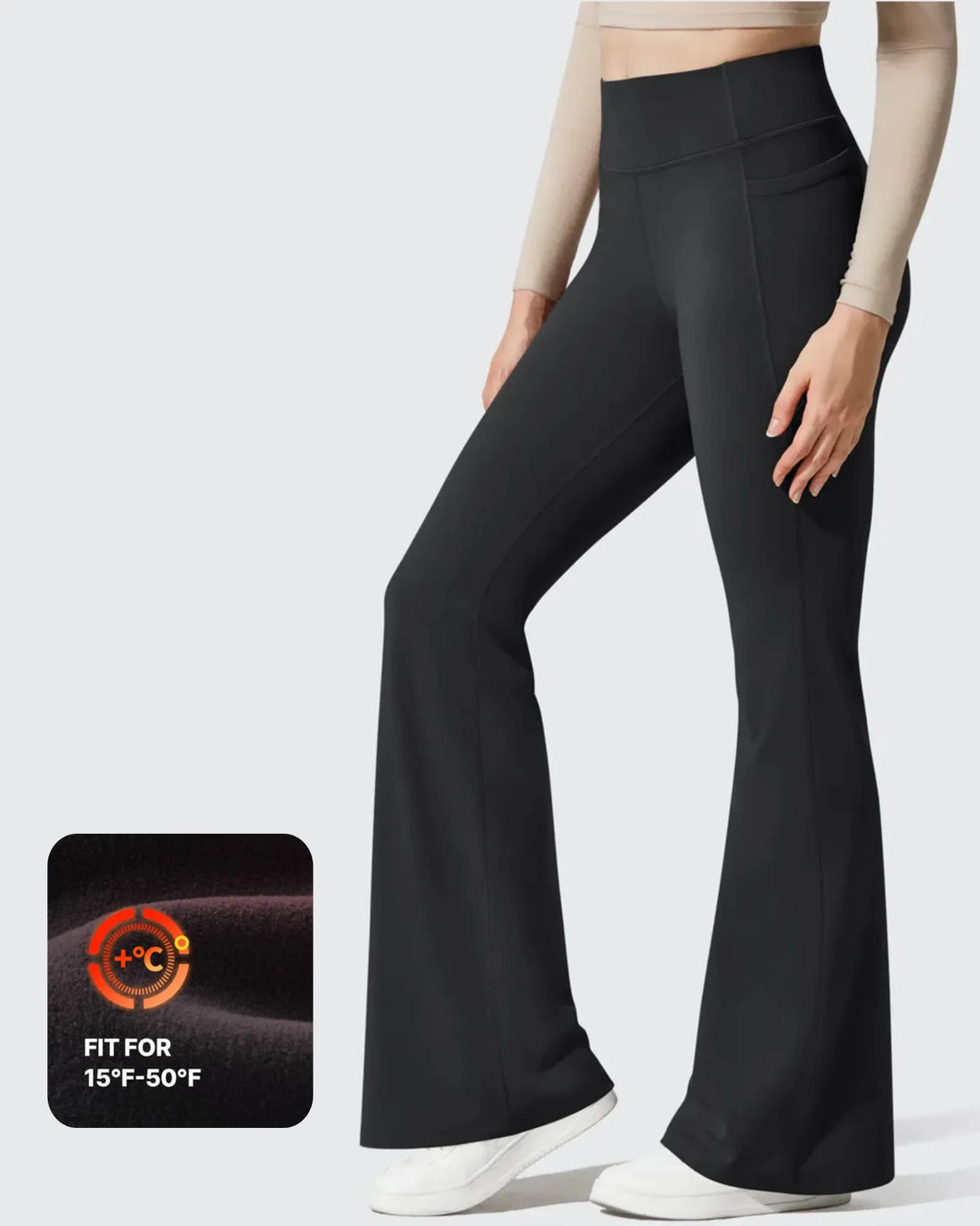 G4Free - Barefeel Fleece Lined High Waist Flare Yoga Leggings -GF25A703AA-S-GF25A704AA-S-GF25A705AA-S-GF25A703AB-M-GF25A704AB-M