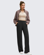 G4Free - Business Front Pleats Wide Leg Fleece Lined Pants -GF25J619AA-S-GF25J620AA-S-GF25J621AA-S-GF25J619AB-M-GF25J620AB-M