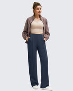 G4Free - Business Front Pleats Wide Leg Fleece Lined Pants -GF25J619AA-S-GF25J620AA-S-GF25J621AA-S-GF25J619AB-M-GF25J620AB-M