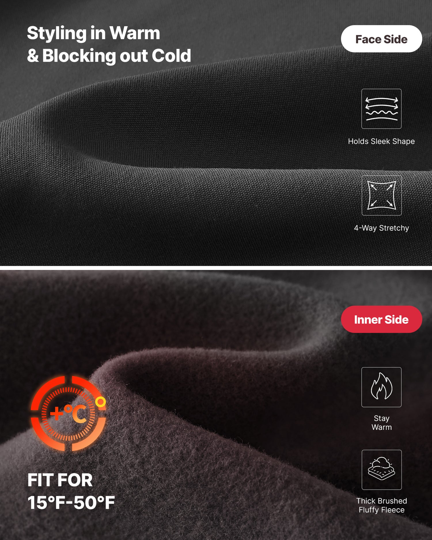 G4Free - Business Front Pleats Wide Leg Fleece Lined Pants -GF25J619AA-S-GF25J620AA-S-GF25J621AA-S-GF25J619AB-M-GF25J620AB-M