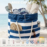 G4Free - Canvas Waterproof Sandproof Large Beach Tote Bags -TN25B597A-TN25B597B-TN25B597C