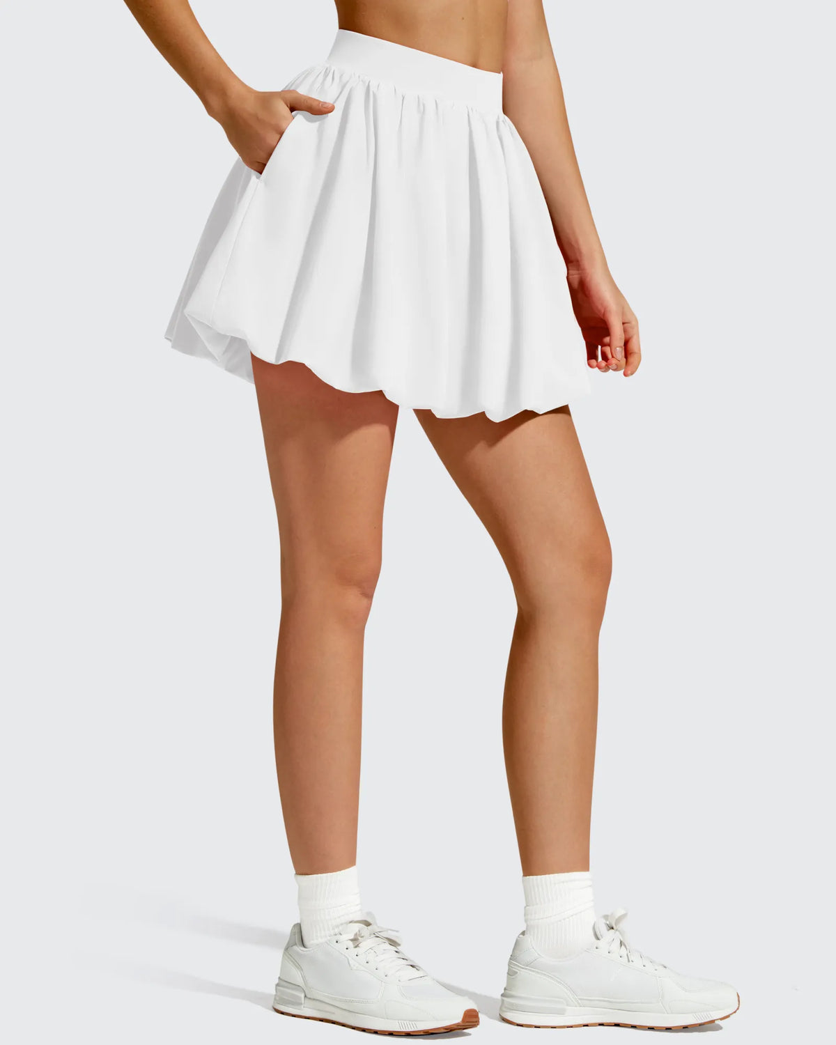 G4Free - Chillwhisp Bubble Ruffled Hem Inner Shorts Tennis Skirts 14'' -GF26H796B005F-XS-GF26H796B005A-S-GF26H796B005B-M-GF26H796B005C-L-GF26H796B005D-XL