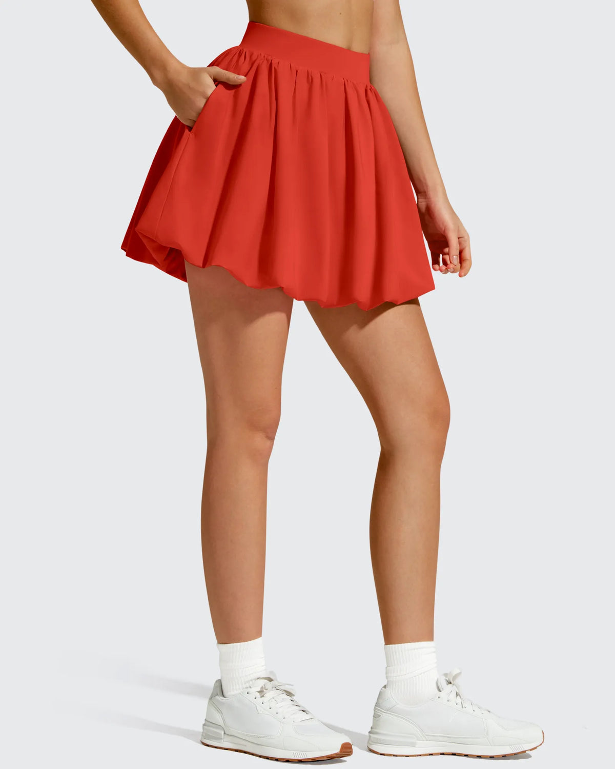 G4Free - Chillwhisp Bubble Ruffled Hem Inner Shorts Tennis Skirts 14'' -GF26H796B005F-XS-GF26H796B005A-S-GF26H796B005B-M-GF26H796B005C-L-GF26H796B005D-XL