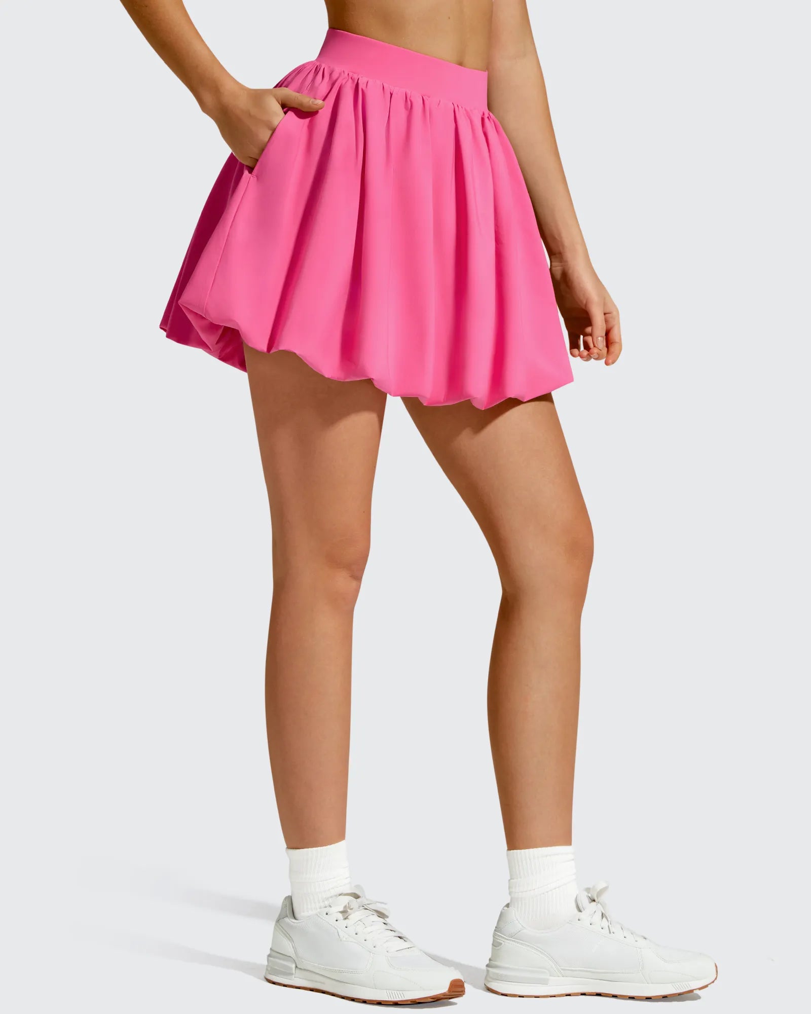 G4Free - Chillwhisp Bubble Ruffled Hem Inner Shorts Tennis Skirts 14'' -GF26H796B005F-XS-GF26H796B005A-S-GF26H796B005B-M-GF26H796B005C-L-GF26H796B005D-XL