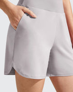 G4Free - Chillwhisp Built-in Brief Liner High Waist Athletic Shorts -GF26E710AA-S