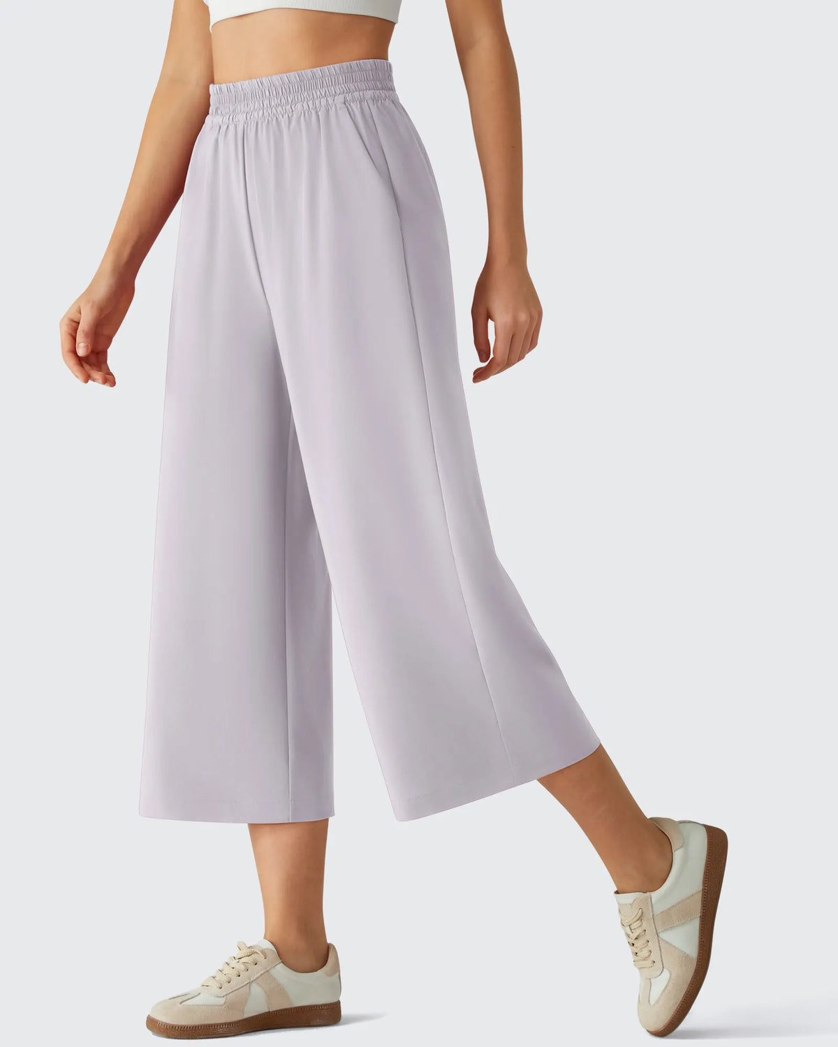 G4Free - Chillwhisp Elastic Waist Flowy Wide Leg Capri Pants 20'' -GF26J866D019A-S-GF26J866D019B-M-GF26J866D019C-L-GF26J866D019D-XL-GF26J866D019E-XXL