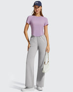 G4Free - Cropped Crewneck Relaxed Fit Short Sleeve Tops -GF26K885A001A-S-GF26K885A001B-M-GF26K885A001C-L-GF26K885A001D-XL-GF26K885A001E-XXL