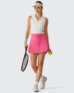 G4Free - Drawstring Curved Hem Inner Shorts Ball Pocket Skorts 15" -GF26H815G012F-XS-GF26H815G012A-S-GF26H815G012B-M-GF26H815G012C-L-GF26H815G012D-XL