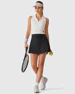 G4Free - Drawstring Curved Hem Inner Shorts Ball Pocket Skorts 15" -GF26H815G012F-XS-GF26H815G012A-S-GF26H815G012B-M-GF26H815G012C-L-GF26H815G012D-XL