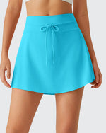 G4Free - Drawstring Curved Hem Inner Shorts Ball Pocket Skorts 15" -GF26H815G012F-XS-GF26H815G012A-S-GF26H815G012B-M-GF26H815G012C-L-GF26H815G012D-XL