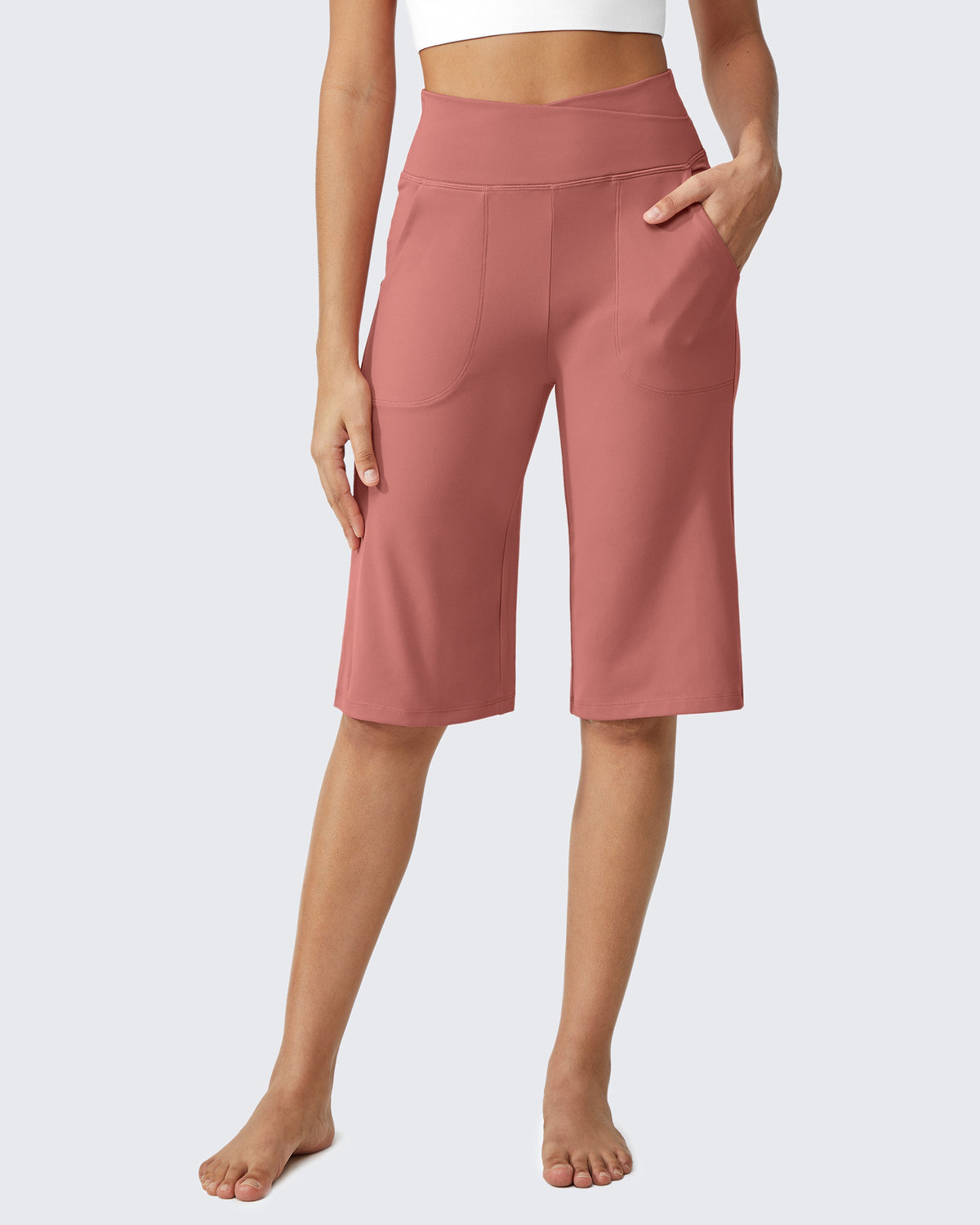 G4Free - EverGoing 14" Knee Length Capri Pants Summer -GF24J195AF-XS