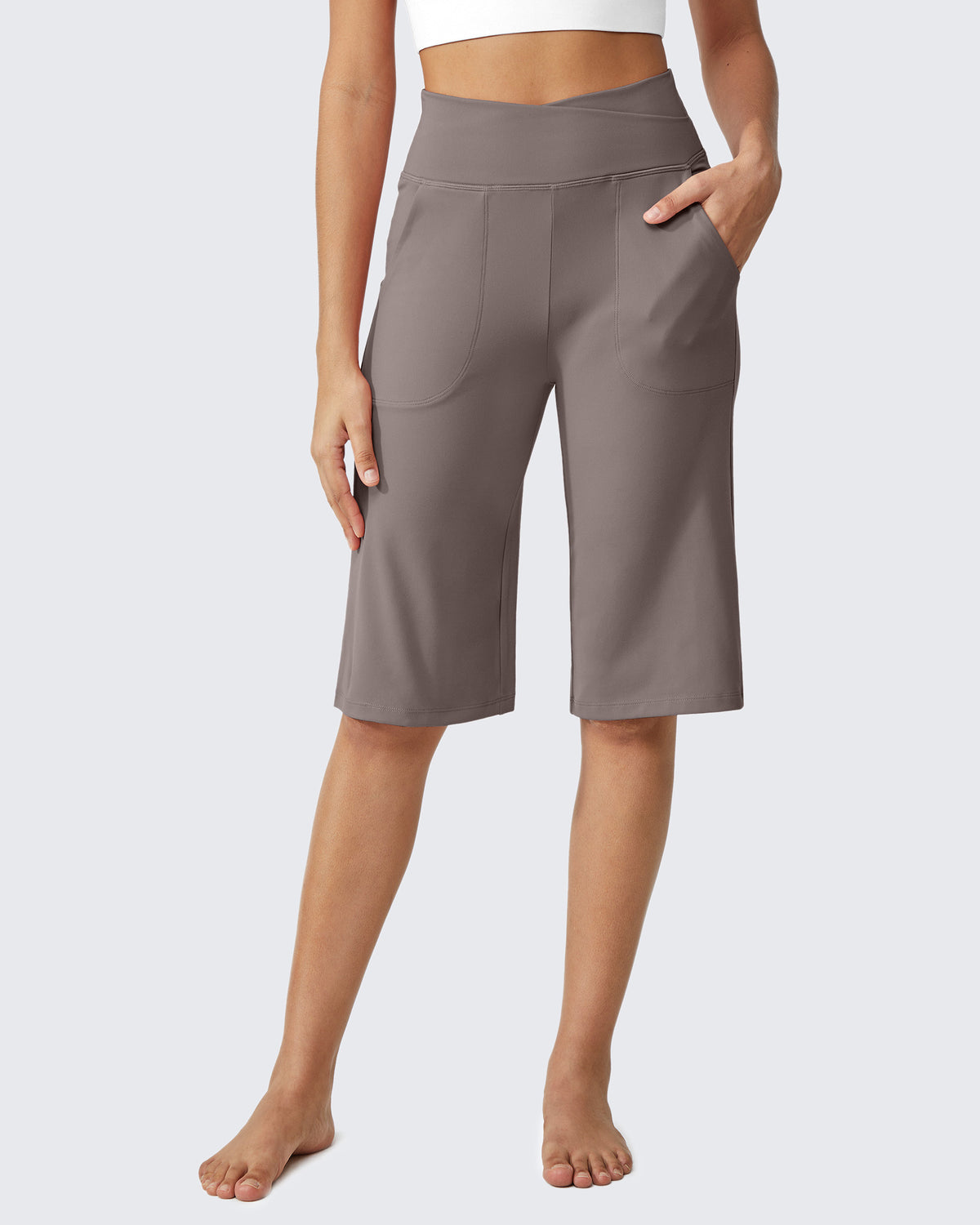 G4Free - EverGoing 14" Knee Length Capri Pants Summer -GF24J195AF-XS