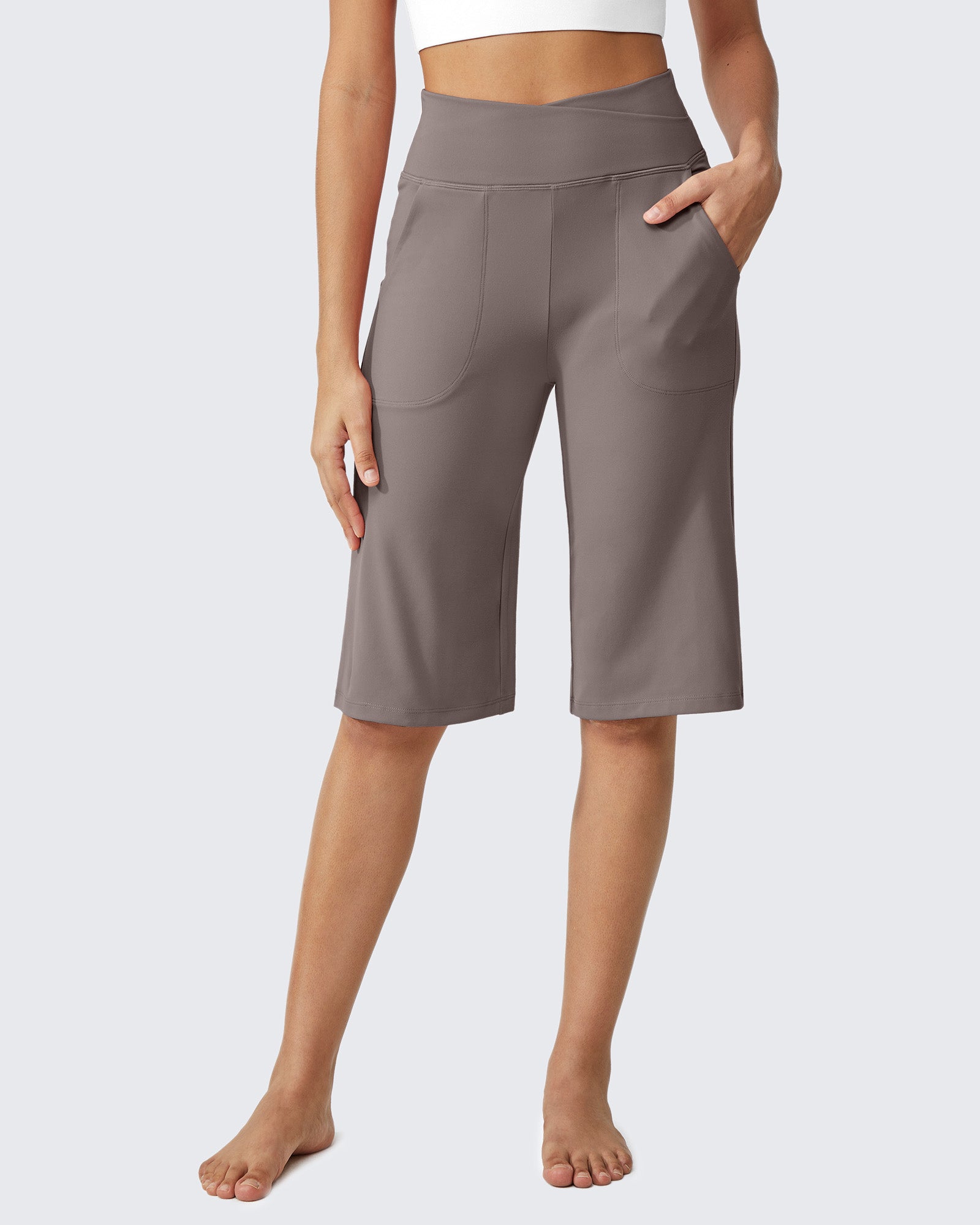 G4Free - EverGoing 14" Knee Length Capri Pants Summer -GF24J195AF-XS