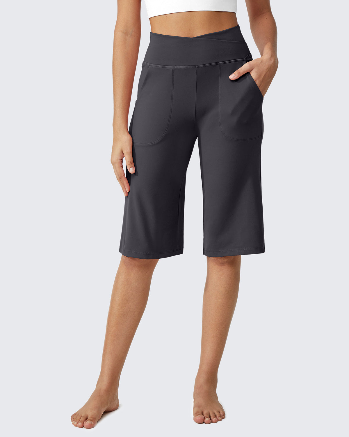 G4Free - EverGoing 14" Knee Length Capri Pants Summer -GF24J195AF-XS