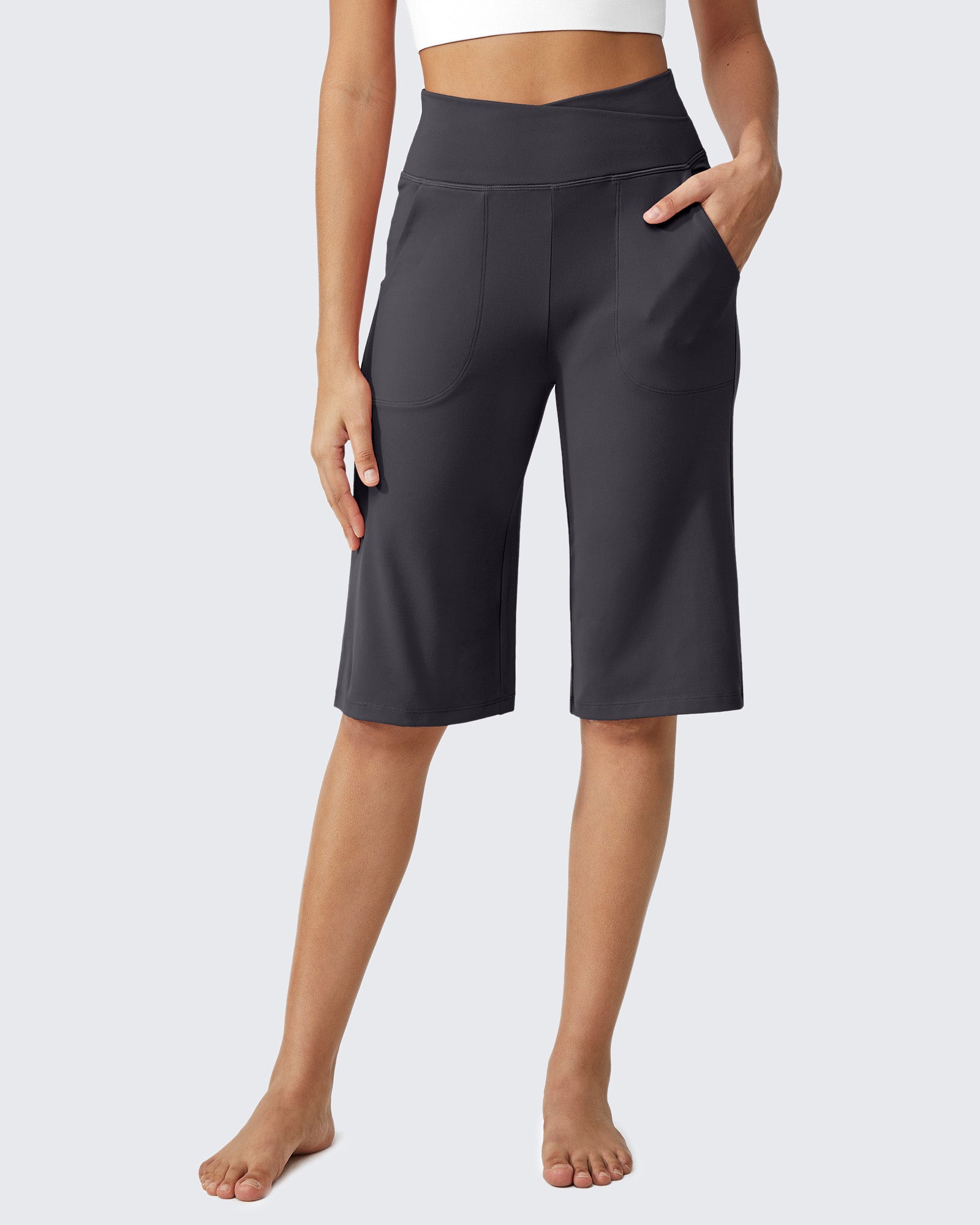 G4Free - EverGoing 14" Knee Length Capri Pants Summer -GF24J195AF-XS