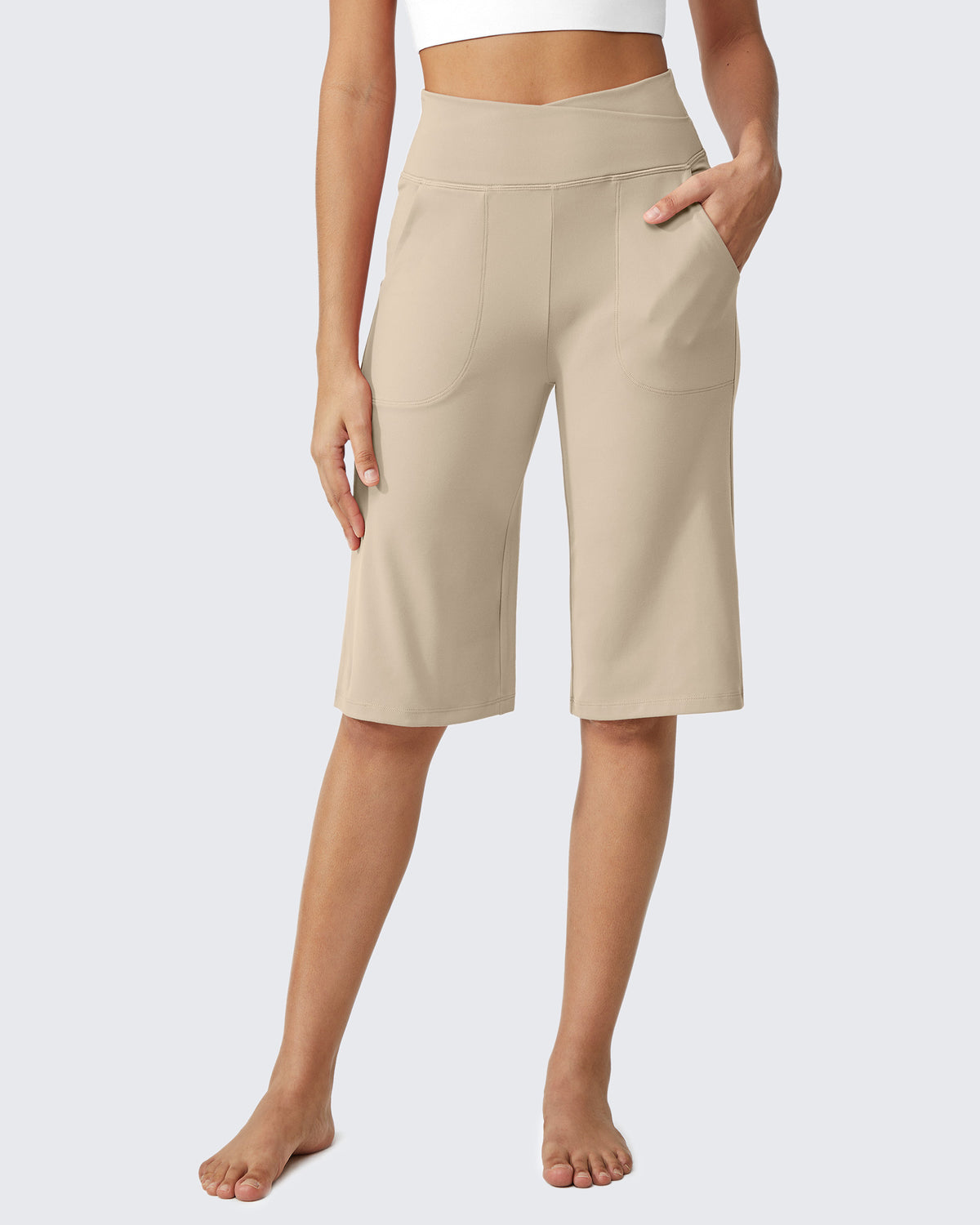 G4Free - EverGoing 14" Knee Length Capri Pants Summer -GF24J195AF-XS