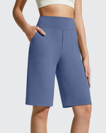 G4Free - EverGoing Bermuda Pockets Knee Length Shorts 10" -GF26E795F001A-S
