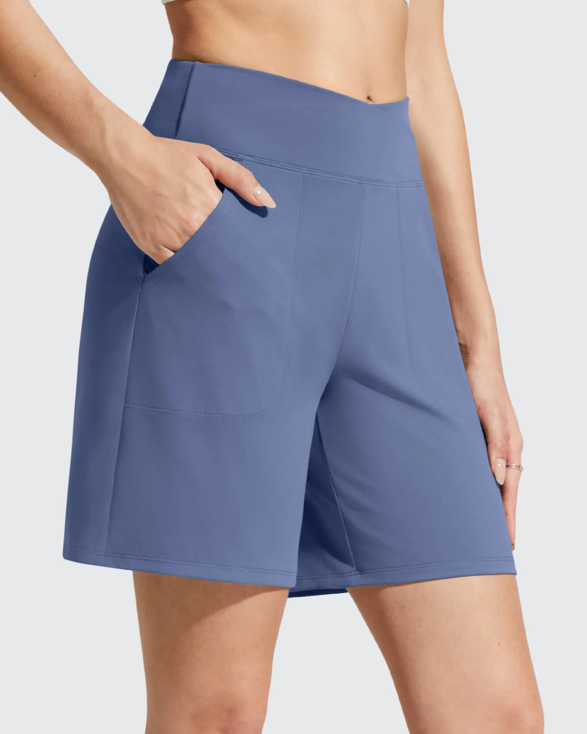 G4Free - EverGoing Cross Waist Pockets Athletic Shorts 6'' -GF26E784A001F-XS-GF26E784A001A-S-GF26E784A001B-M-GF26E784A001C-L-GF26E784A001D-XL